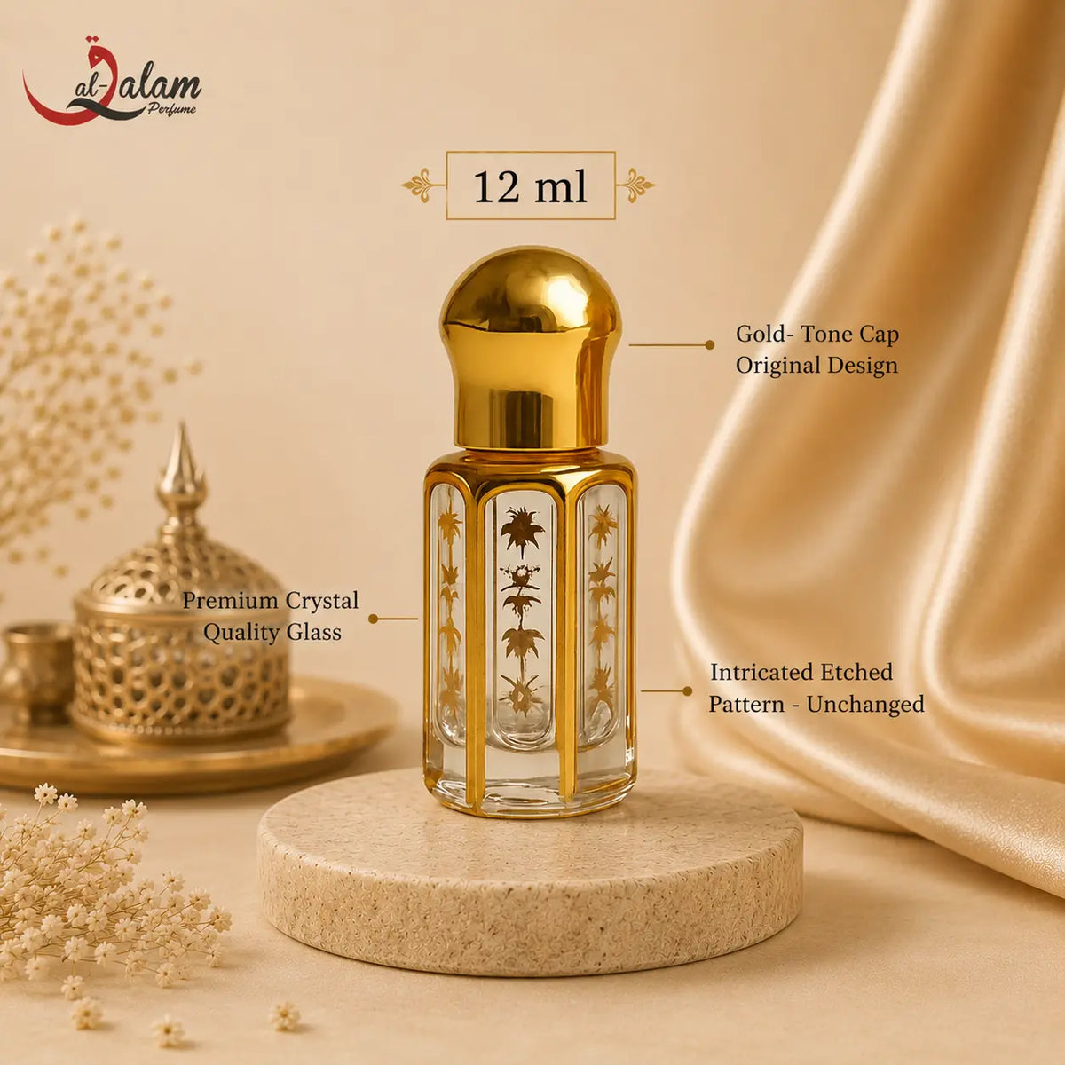 Al-Hamd Attar – Soft Floral Musk & Sandalwood Alcohol-Free Perfume Oil | Al-Qalam Perfume Perfume Oils by Al-Qalam Perfume – Al-Hamd, Al-Qalam Perfume, Alcohol-Free Attar.
