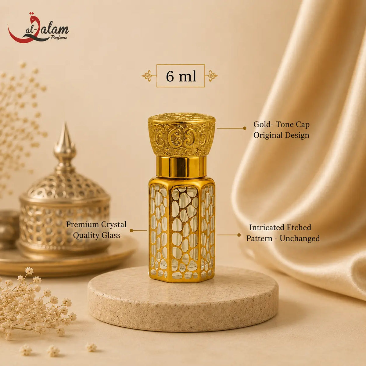 Al-Hamd Attar – Soft Floral Musk & Sandalwood Alcohol-Free Perfume Oil | Al-Qalam Perfume Perfume Oils by Al-Qalam Perfume – Al-Hamd, Al-Qalam Perfume, Alcohol-Free Attar.