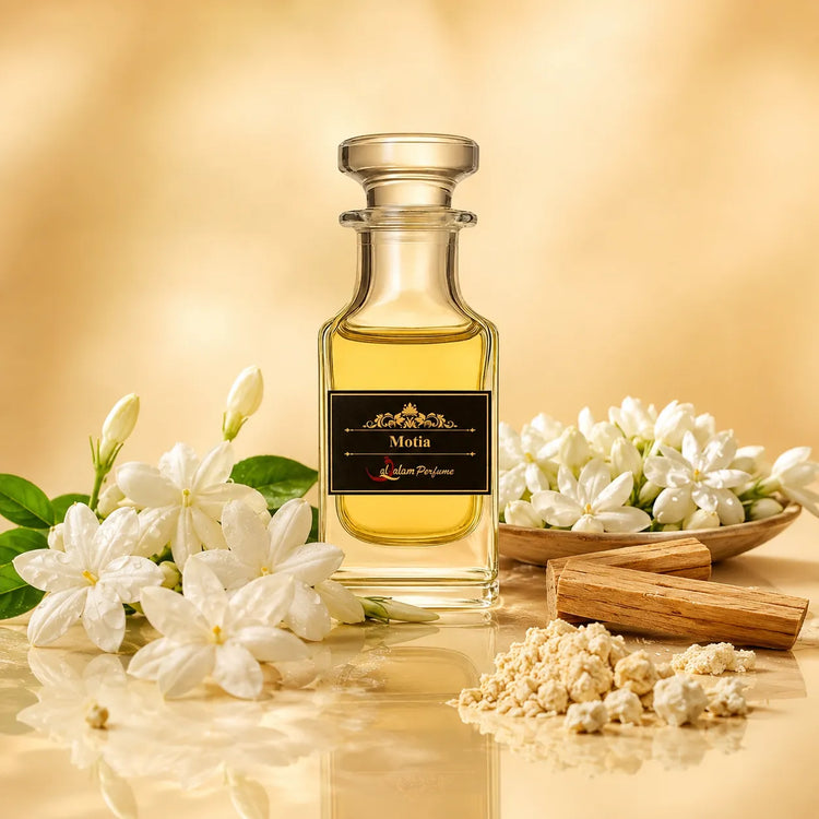 Motia Attar – Night-Blooming Jasmine Sambac Alcohol-Free Perfume Oil | Al-Qalam Perfume Attars by Al-Qalam Perfume – Al-Qalam Perfume, Alcohol-Free Attar, AQP0052.