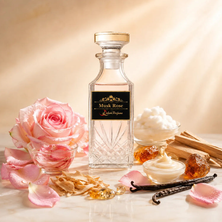 Musk Rose Attar – Rose, Musk & Amber Alcohol-Free Perfume Oil | Al-Qalam Perfume Perfume Oils by Al-Qalam Perfume – Al-Qalam Perfume, Alcohol-Free Attar, Amber Attar.
