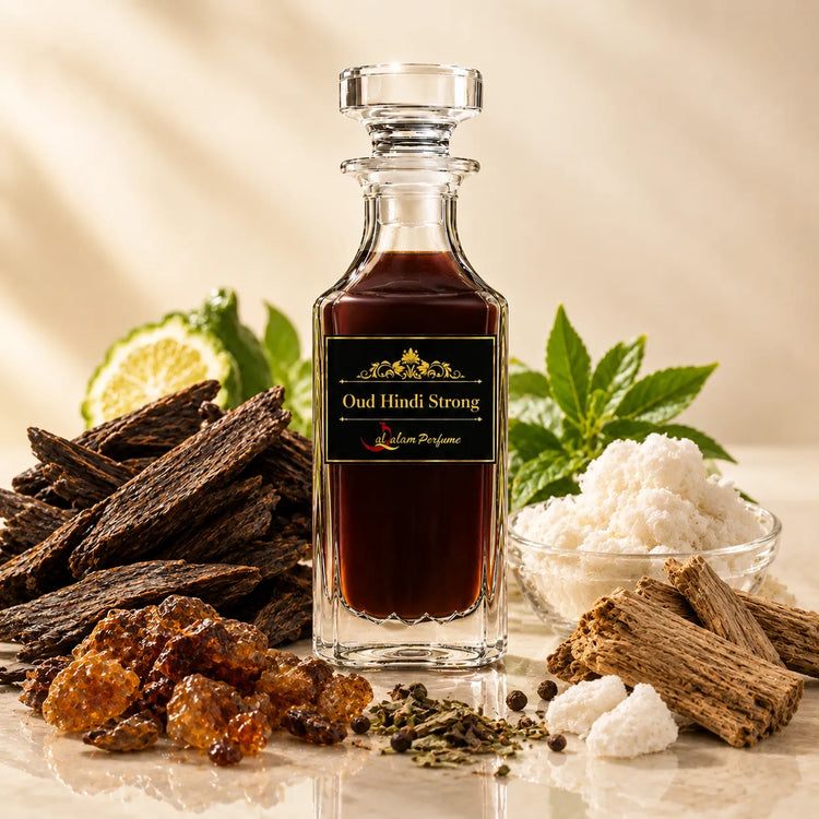 Oud Hindi Strong Attar – Potent Indian Agarwood, Amber & Musk Alcohol-Free Perfume Oil | Al-Qalam Perfume Perfume Oils by Al-Qalam Perfume – Agarwood Attar, Al-Qalam Perfume, Alcohol-Free Attar.