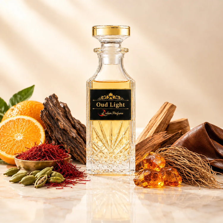Oud Light Attar – Orange, Saffron, Oud & Vetiver Alcohol-Free Perfume Oil | Al-Qalam Perfume Attars by Al-Qalam Perfume – Ajmal Blue, al qalam-diwali, Al-Qalam Perfume.