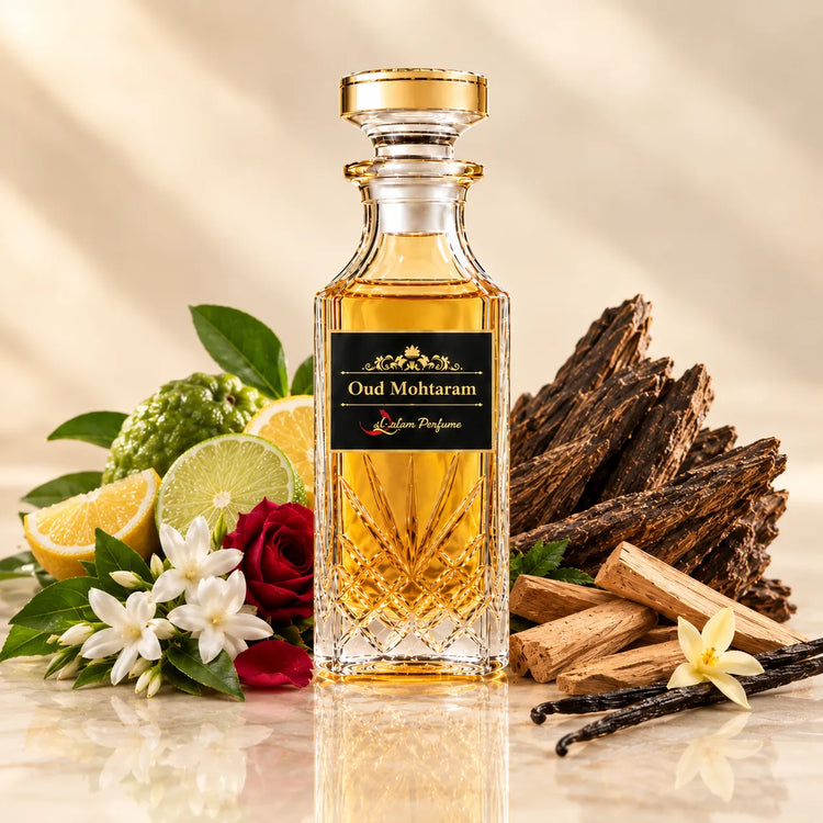 Oud Mohtaram Attar – Bergamot, Rose, Oud & Vanilla Alcohol-Free Perfume Oil | Al-Qalam Perfume Perfume Oils by Al-Qalam Perfume – Al-Qalam Perfume, Alcohol-Free Attar, AQP104.