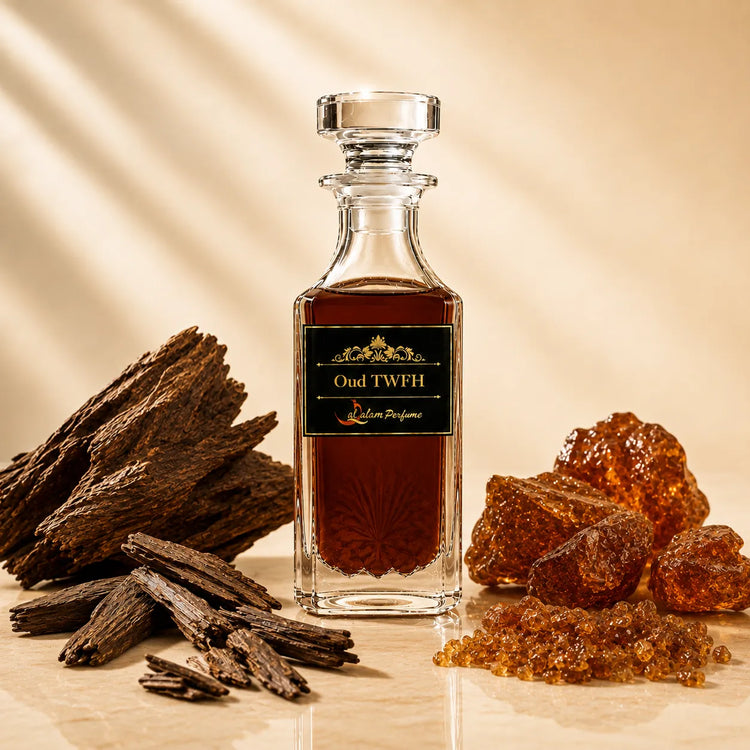 Oud #TWFH Attar – Saffron, Oud & Rose Alcohol-Free Perfume Oil | Al-Qalam Perfume Perfume Oils by Al-Qalam Perfume – Al-Qalam Perfume, Alcohol-Free Attar, Amber Attar.