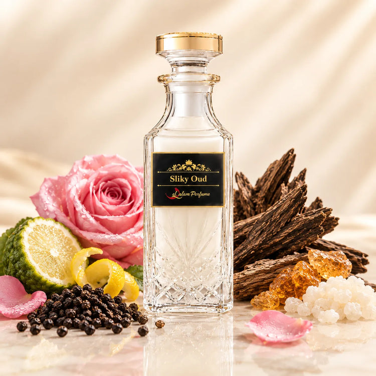 Sliky Oud Attar – Mandarin, Rose & Oud Alcohol-Free Perfume Oil | Al-Qalam Perfume Perfume Oils by Al-Qalam Perfume – Al-Qalam Perfume, Alcohol-Free Attar, Amber Attar.