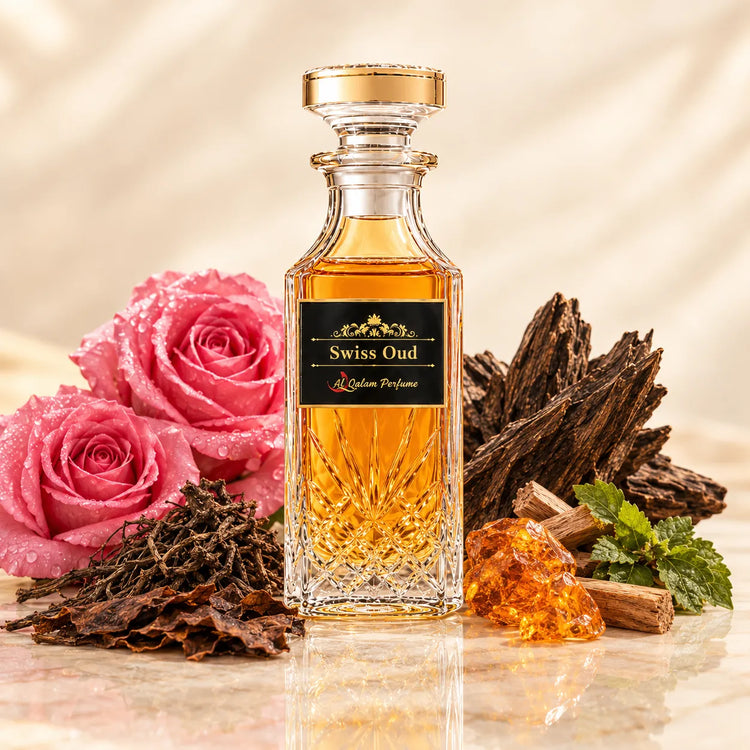 Swiss Oud Attar – Sweet Leathery Oud & Woody Alcohol-Free Perfume Oil | Al-Qalam Perfume Perfume Oils by Al-Qalam Perfume – Al-Qalam Perfume, Alcohol-Free Attar, AQP0095.