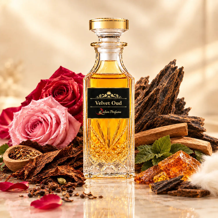 Velvet Oud Attar – Smoky Oud, Leather & Amber Alcohol-Free Perfume Oil | Al-Qalam Perfume Attars by Al-Qalam Perfume – Al-Qalam Perfume, Alcohol-Free Attar, Amber Attar.