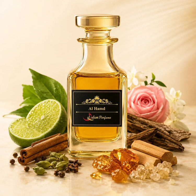 Al-Hamd Attar – Soft Floral Musk & Sandalwood Alcohol-Free Perfume Oil | Al-Qalam Perfume Perfume Oils by Al-Qalam Perfume – Al-Hamd, Al-Qalam Perfume, Alcohol-Free Attar.
