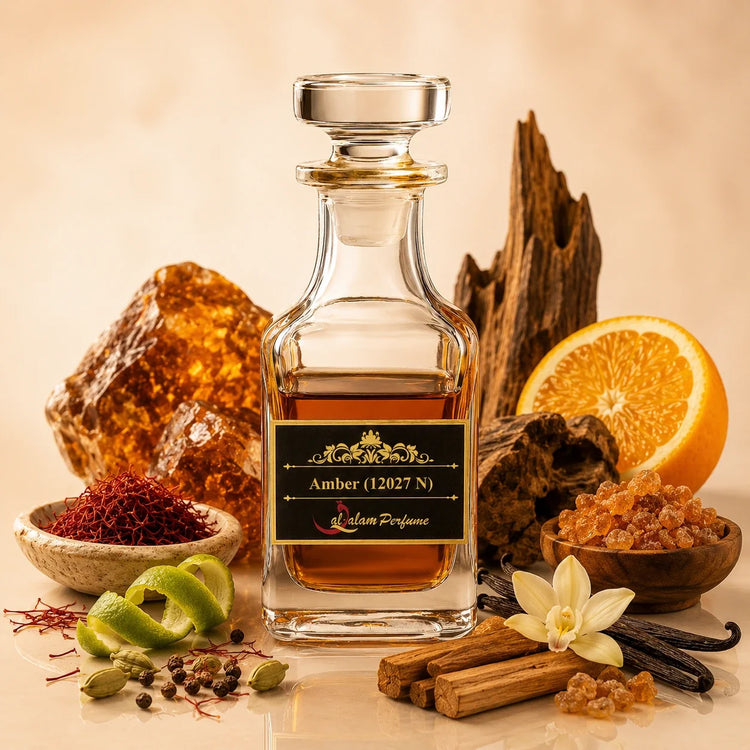 Amber 12027 N Attar – Warm Resinous Amber Alcohol-Free Perfume Oil | Al-Qalam Perfume Perfume Oils by Al-Qalam Perfume – alcohol-free perfume, Amber, amber attar.