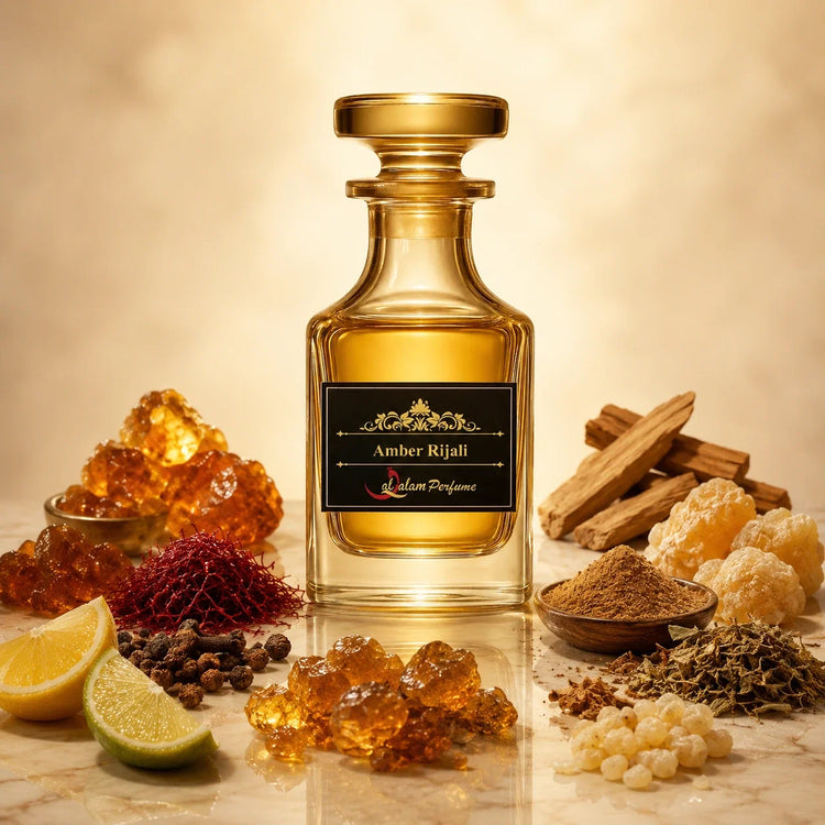 Amber Rijali Attar – Premium Arabian Amber & Labdanum Alcohol-Free Perfume Oil | Al-Qalam Perfume Perfume Oils by Al-Qalam Perfume – Al-Qalam Perfume, Alcohol-Free Attar, Amber Attar.