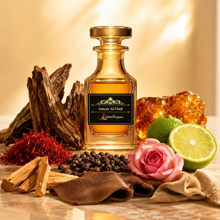 Ameer Al-Oud – King of Oud Attar | Smoky Oud & Saffron Alcohol-Free Perfume Oil Perfume Oils by Al-Qalam Perfume – Al-Qalam Perfume, Alcohol-Free Attar, Amber Attar.