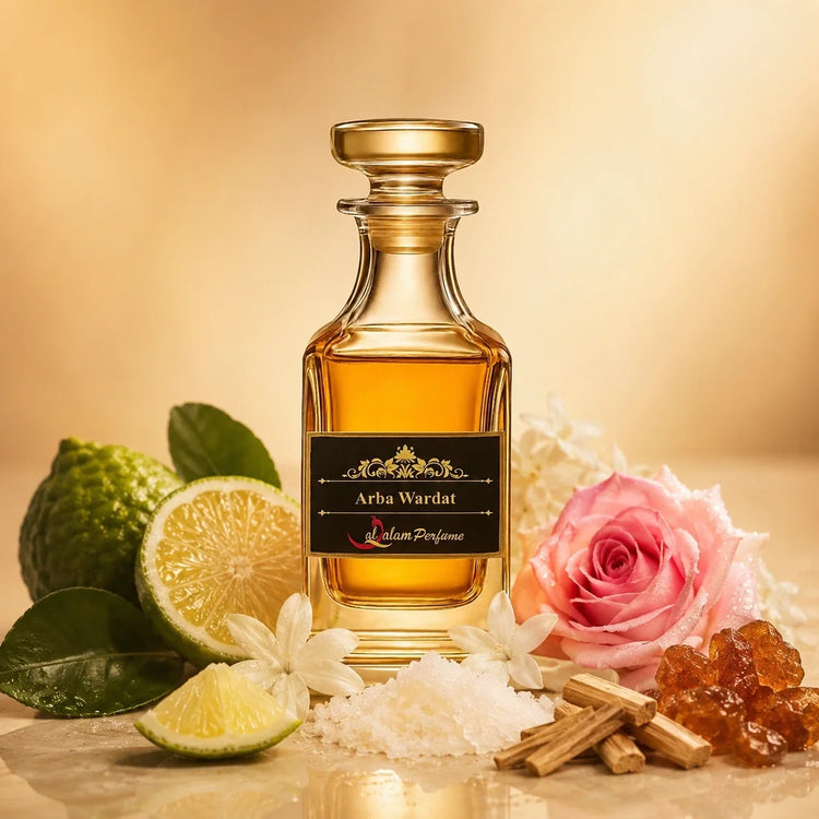 Arba Wardat Attar – Rose, Jasmine, Musk & Amber Alcohol-Free Perfume Oil | Al-Qalam Perfume Attars by Al-Qalam Perfume – Attar, Oud.