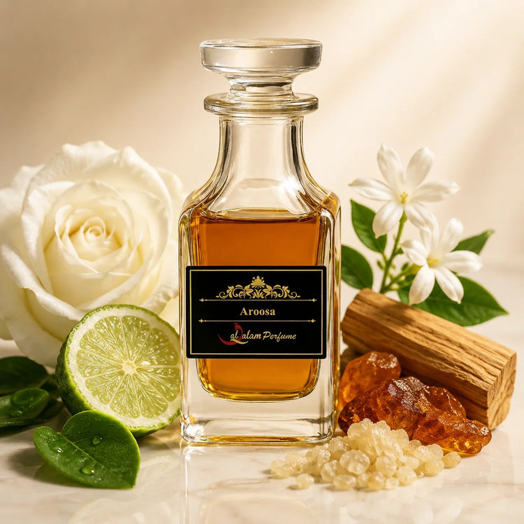 Aroosa Attar – Rose, Jasmine, Musk & Amber Alcohol-Free Perfume Oil | Al-Qalam Perfume Perfume Oils by Al-Qalam Perfume – Attar, Women.