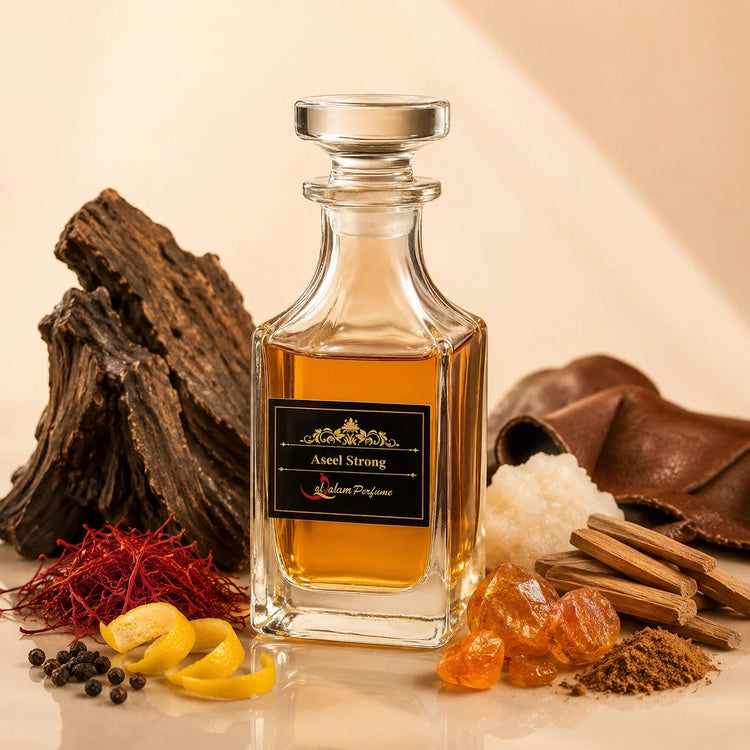 Aseel Strong Attar – Saffron, Black Pepper, Oud & Leather Alcohol-Free Perfume Oil | Al-Qalam Perfume Perfume Oils by Al-Qalam Perfume – Attar.