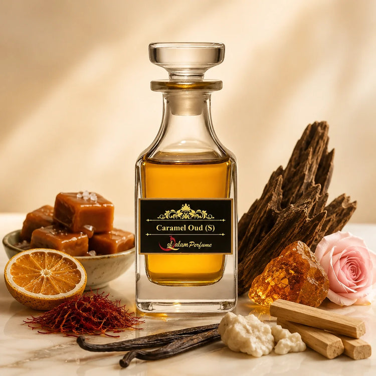 Caramel Oud (S) Attar – Caramel, Saffron, Oud & Vanilla Alcohol-Free Perfume Oil | Al-Qalam Perfume Perfume Oils by Al-Qalam Perfume – Ajmal Blue, al qalam-diwali, Attar.