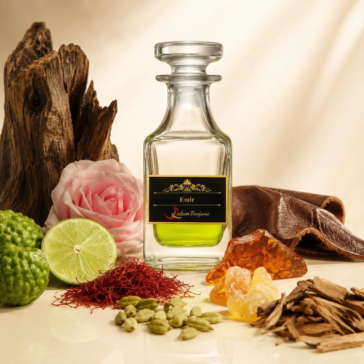 EMIR Attar – Saffron, Oud, Rose & Leather Alcohol-Free Perfume Oil | Al-Qalam Perfume Attars by Al-Qalam Perfume – Attar.