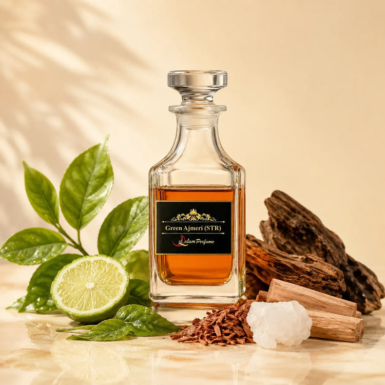 Green Ajmeri STR Attar – Fresh Herbal, Sandalwood & Oud Alcohol-Free Perfume Oil | Al-Qalam Perfume Perfume Oils by Al-Qalam Perfume – Attar.