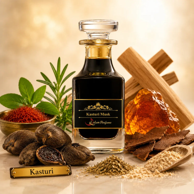 Kasturi Musk Attar - Kasturi, Sandalwood & Amber Alcohol-Free Perfume Oil | Al-Qalam Perfume Perfume Oils by Al-Qalam Perfume – Attar.