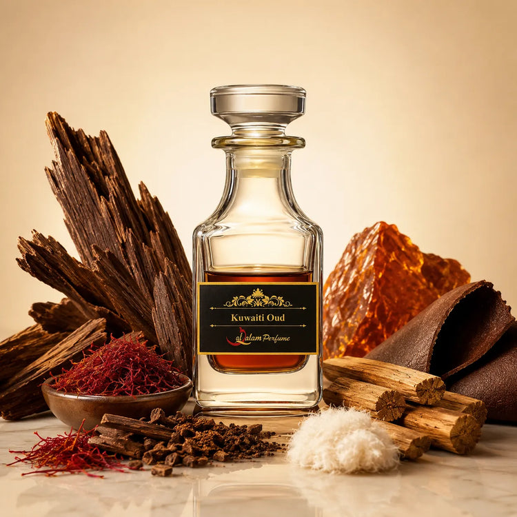 Kuwati Oud Attar - Saffron, Pure Oud, Rose & Leather Alcohol-Free Perfume Oil | Al-Qalam Perfume Perfume Oils by Al-Qalam Perfume – Attar.