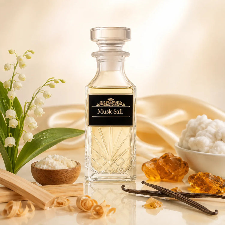 Musk Safi Attar – Lily of the Valley, White Musk & Sandalwood Alcohol-Free Perfume Oil | Al-Qalam Perfume Attars by Al-Qalam Perfume – Al-Qalam Perfume, Alcohol-Free Attar, Amber Attar.