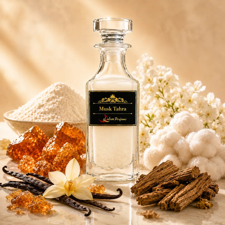 Musk Tahara Attar – White Musk, Soft Florals & Vanilla Perfume Oil Perfume Oils by Al-Qalam Perfume – Alcohol-Free Perfume Oil, Attar, Musk Tahara.